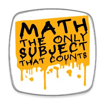 Math The Only Subject That Counts Nerd Mathe Logo - Viereckiger Kühlschrankmagnet - Weiß - Vorne