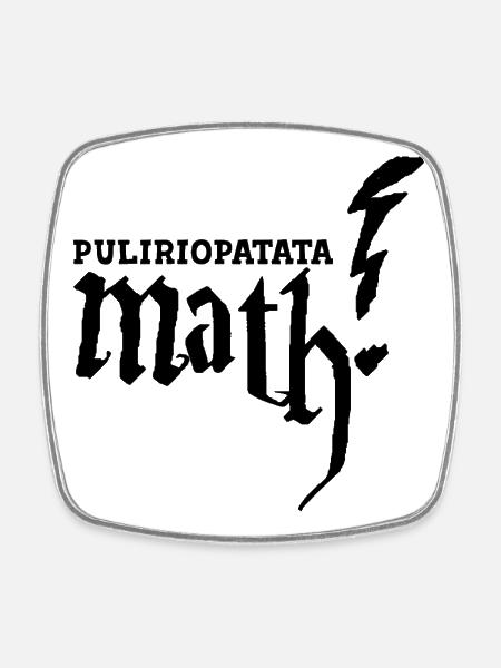 Puliriopatata Math et Tempête - Magnet carré - blanc