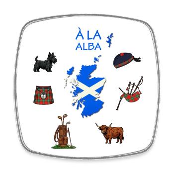 A LA ALBA - Square fridge magnet - white - Front