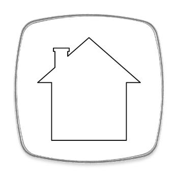 House Outline - Square fridge magnet - white - Front