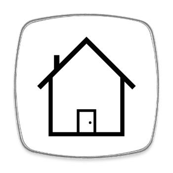 House Outline - Square fridge magnet - white - Front