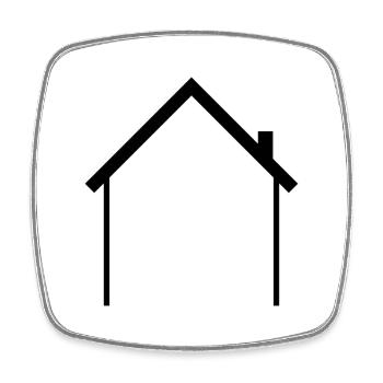 House Outline - Square fridge magnet - white - Front