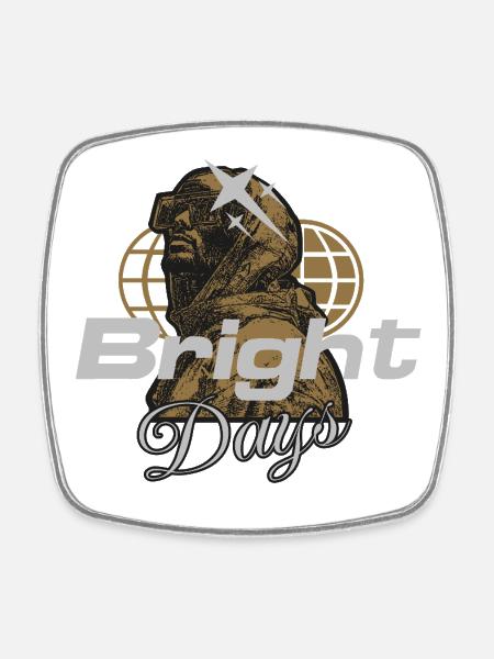 Bright Days Globe Magic - Square fridge magnet - white