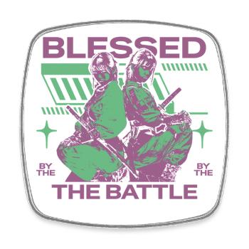 by the Battle Duo - Square fridge magnet - white - Front