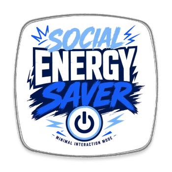 Social energy savers - Square fridge magnet - white - Front