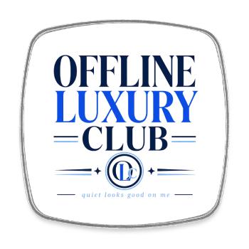 Offline Luxus Club Logo - Viereckiger Kühlschrankmagnet - Weiß - Vorne