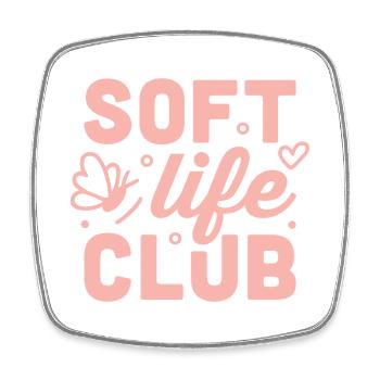 Esthétique rose de club de la vie douce - Magnet carré - blanc - Devant