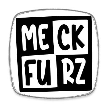 MECK-FURZ - Viereckiger Kühlschrankmagnet - Weiß - Vorne