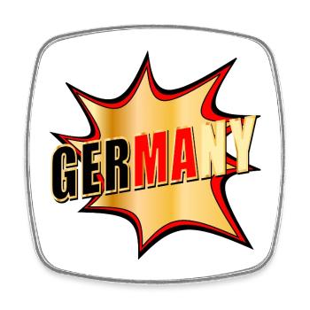 Germany Popart - Square fridge magnet - white - Front