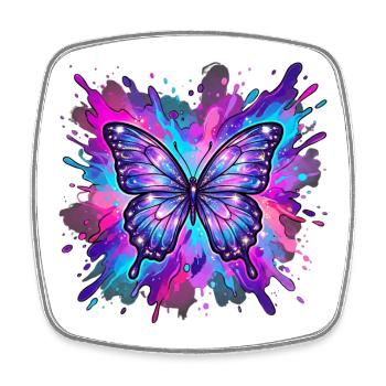 Butterfly - Square fridge magnet - white - Front