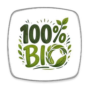 100% ORGANIC – Nature and Agriculture Ecology - Square fridge magnet - white - Front