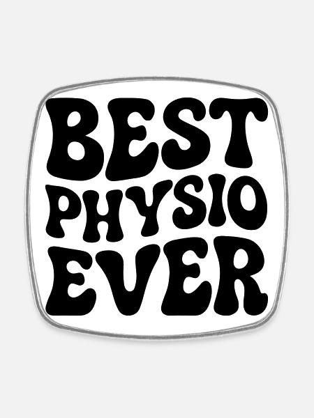 Bester Physiotherapeut - Viereckiger Kühlschrankmagnet - Weiß