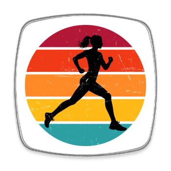 Idée cadeau pour une course à pied - Magnet carré - blanc - Devant