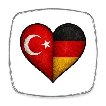 Allemagne Turquie - Magnet carré - blanc - Devant
