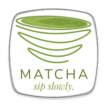 Matcha  - Viereckiger Kühlschrankmagnet - Weiß - Vorne