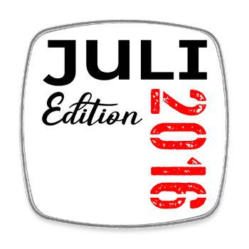 July 2026 - 10th Birthday - Square fridge magnet - white - Front