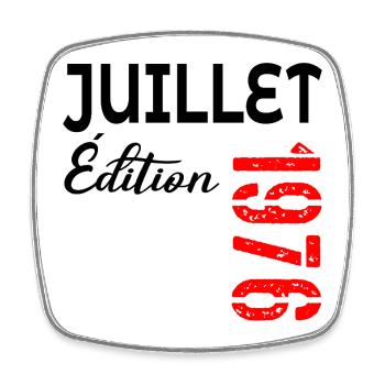 July 1976 - 50th Anniversary - Square fridge magnet - white - Front