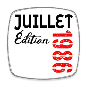 July 1986 - 40th Anniversary - Square fridge magnet - white - Front