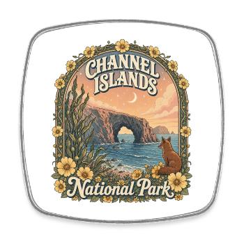 Channel Islands National Park, USA, California - Square fridge magnet - white - Front