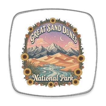 Great Sand Dunes National Park, USA, Colorado - Square fridge magnet - white - Front