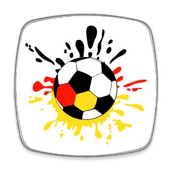 Art éclaboussé du football allemand - Magnet carré - blanc - Devant