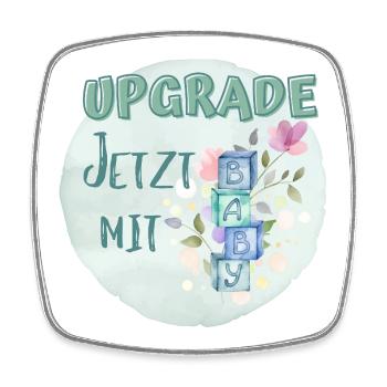Jetzt mit Baby – Liebevolles Design für Eltern - Viereckiger Kühlschrankmagnet - Weiß - Vorne