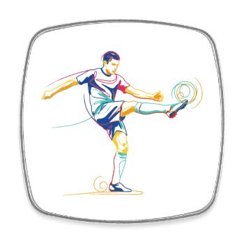 Graphique des joueurs du tournoi de football Game Field - Magnet carré - blanc - Devant