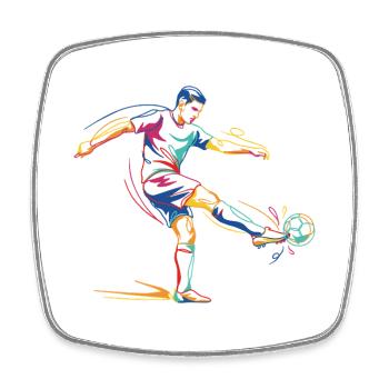 Soccer Stadium Tournament Team Player Graphic - Square fridge magnet - white - Front