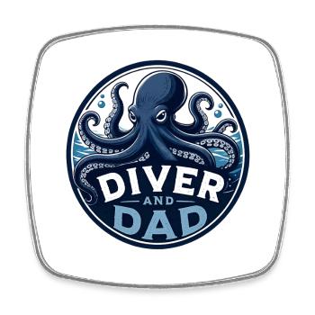 DAD - Square fridge magnet - white - Front