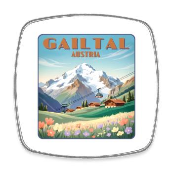 Gailtal Valley - Square fridge magnet - white - Front