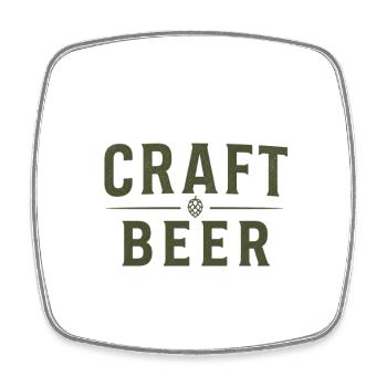 Craft Beer - Viereckiger Kühlschrankmagnet - Weiß - Vorne