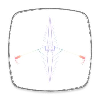Rudern - Viereckiger Kühlschrankmagnet - Weiß - Vorne