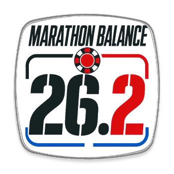 Solde de carte cadeau marathon 26,2 miles Course drôle - Magnet carré - blanc - Devant