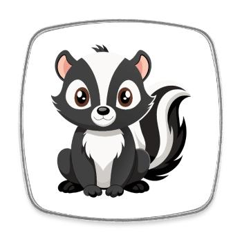 Bébé Mouffette - Magnet carré - blanc - Devant