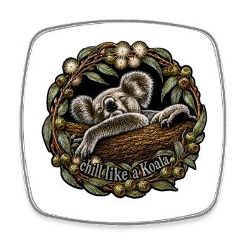 Détendez-vous comme un koala - Magnet carré - blanc - Devant