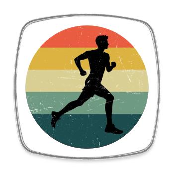 Geschenkidee für einen Running mit Running - Viereckiger Kühlschrankmagnet - Weiß - Vorne