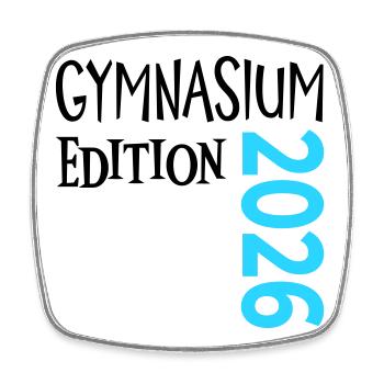 Gymnasium 2026 - Viereckiger Kühlschrankmagnet - Weiß - Vorne