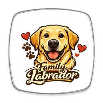 Labrador Retriever Hund Pfote Wald Berge - Viereckiger Kühlschrankmagnet - Weiß - Vorne