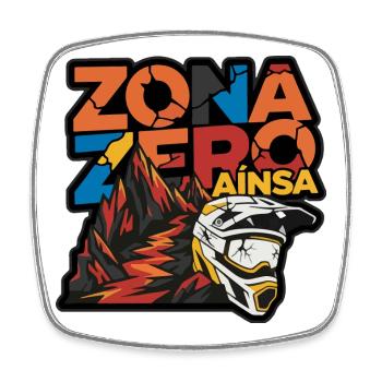 Casque Zona Zero Aínsa MTB Neo-Brutalism - Magnet carré - blanc - Devant