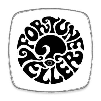 FortuneTeller sixties fortune teller Happiness Future - Square fridge magnet - white - Front