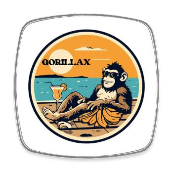 Gorillax - Le Refroidisseur de Gorilles - Magnet carré - blanc - Devant