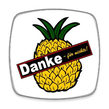 Danke fürs Nichts Ananas Humor - Viereckiger Kühlschrankmagnet - Weiß - Vorne