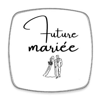 Future mariée - Magnet carré - blanc - Devant