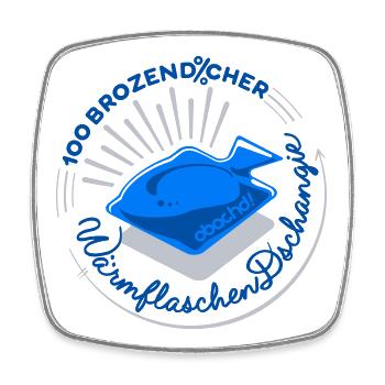 Obachd! - Wärmflaschn Dschangie - Viereckiger Kühlschrankmagnet - Weiß - Vorne