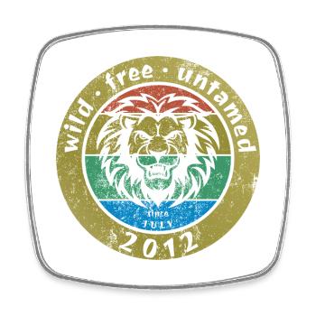 14. Geburtstag Wild, free & untamed since 07/2012 - Square fridge magnet - white - Front