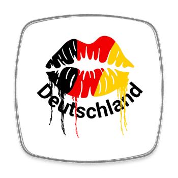 Graffiti Lippen Tropfenkunst - Viereckiger Kühlschrankmagnet - Weiß - Vorne