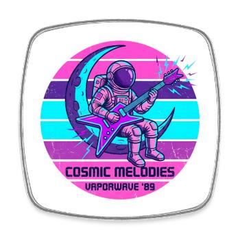 Astronaut Guitar Space Rock Music - Square fridge magnet - white - Front