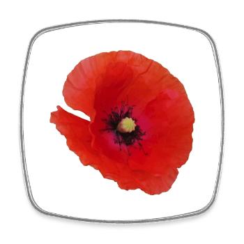 Vibrant_Red_Poppy_Flower - Square fridge magnet - white - Front