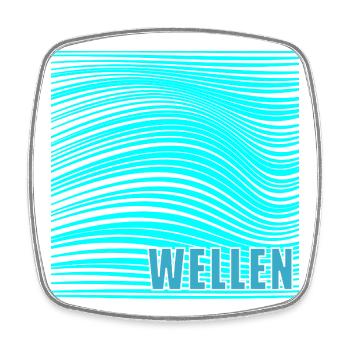 Surfing Sommer - Meer Wellen - Viereckiger Kühlschrankmagnet - Weiß - Vorne