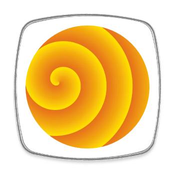 Golden Hour Spiral Vibe - Square fridge magnet - white - Front